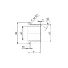 iglidur® L250, rodamiento de casquillo con brida, mm